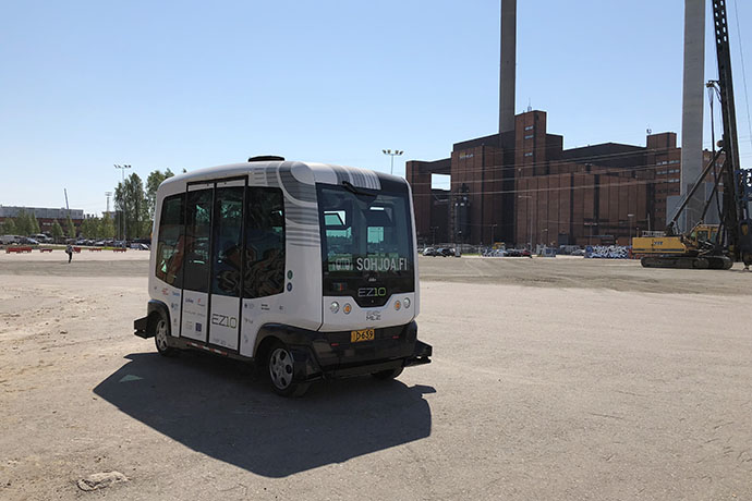 Беспилотный автобус Хельсинки