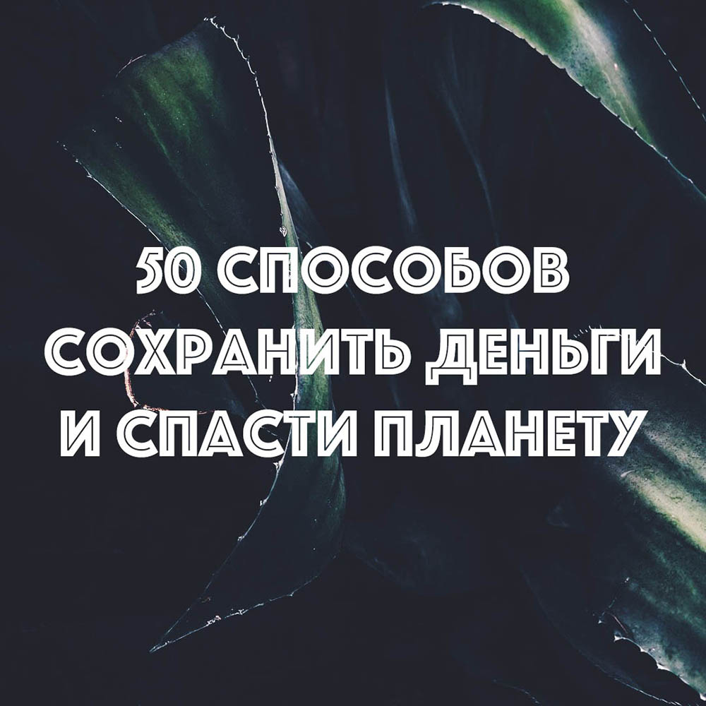 50 способов сохранить деньги и спасти планету